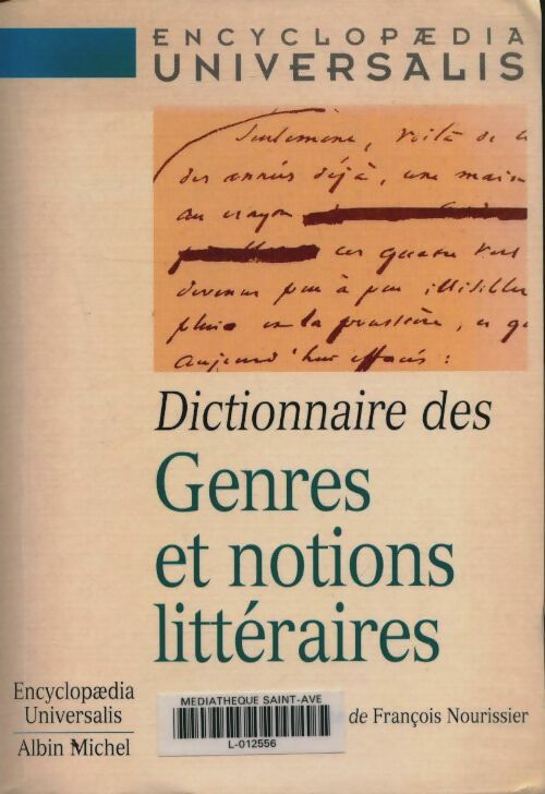 Livrenpoche : Dictionnaire des genres et notions littéraires - Collectif - Livre