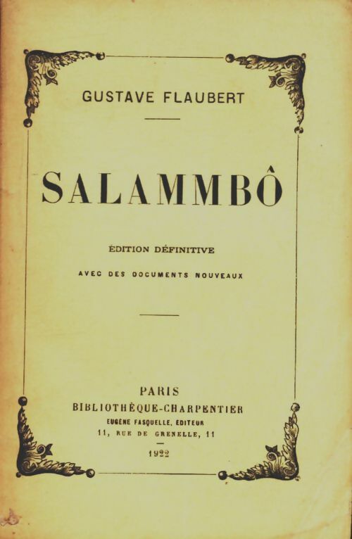 Livrenpoche : Salammbô - Gustave Flaubert - Livre