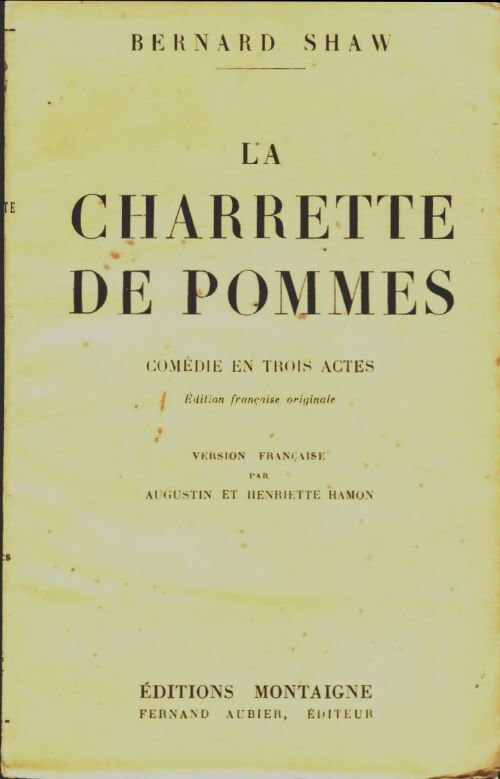 Livrenpoche : La charrette de pommes - Bernard Shaw - Livre
