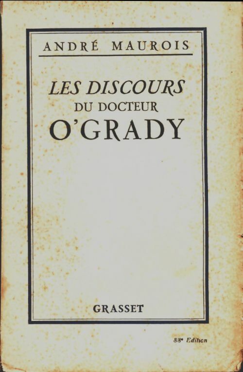 Livrenpoche : Les discours du docteur O'Grady - André Maurois - Livre