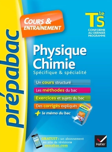 Livrenpoche : Physique-chimie Terminale S spécifique & spécialité. Cours & entraînement - Joël Carrasco - Livre
