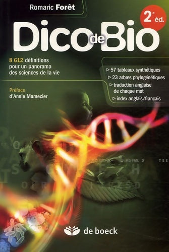Livrenpoche : Dico de bio - Romaric Foret - Livre