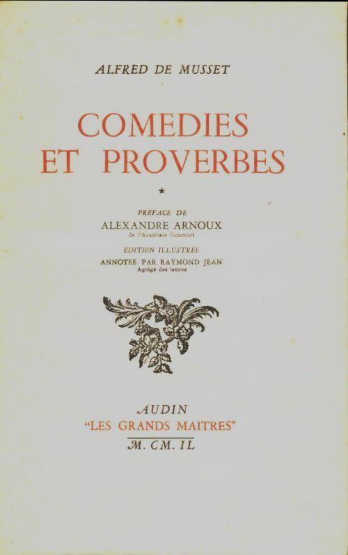 Livrenpoche : Comédies et proverbes Tome I - Alfred De Musset - Livre