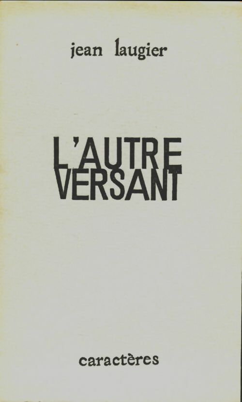 Livrenpoche : L'autre versant - Jean Laugier - Livre