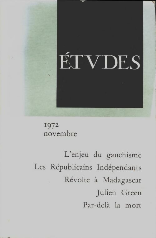 Livrenpoche : Études novembre 1972 - Collectif - Livre