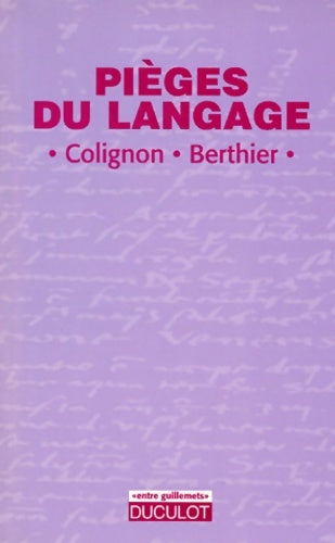 Livrenpoche : Pièges du langage - Jean-Pierre Colignon - Livre