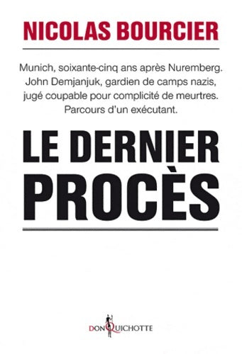 Livrenpoche : Le dernier procès - Nicolas Bourcier - Livre