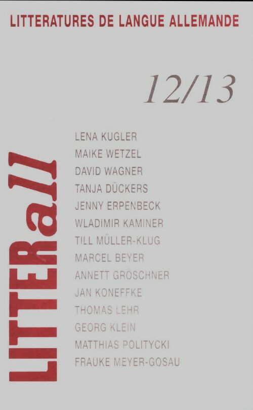 Livrenpoche : Litterall n°12/13 - Collectif - Livre