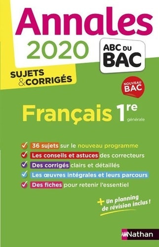 Livrenpoche : Annales abc du bac 2020 français 1re - Séléna Hebert - Livre