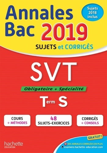 Livrenpoche : SVT Terminale S sujets et corrigés 2019 - Patrice Delguel - Livre
