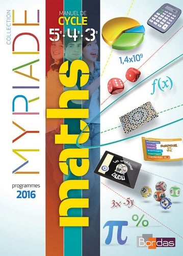 Livrenpoche : Myriade cycle 4 5e, 4e, 3e 2016 - Marc Boullis - Livre