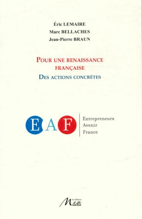 Livrenpoche : Pour une renaissance française : Des actions concrètes - Eric Lemaire - Livre