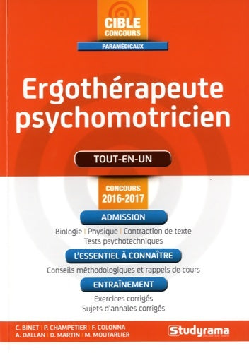 Livrenpoche : Ergothérapeute-psychomotricien 2016-2017 - Collectif - Livre