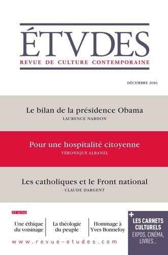 Livrenpoche : Etudes décembre 2016 - Collectif - Livre