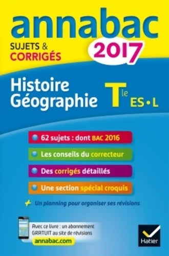 Livrenpoche : Histoire-géo Terminale L, ES Sujets et corrigés 2017 - Christophe Clavel - Livre