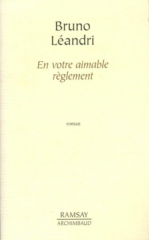 Livrenpoche : En votre aimable règlement - Bruno Léandri - Livre
