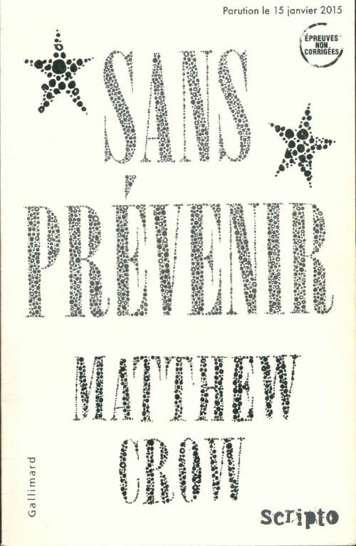 Livrenpoche : Sans prévenir - Matthew Crow - Livre
