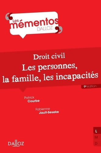 Livrenpoche : Droit civil : Les personnes la famille les incapacités - Patrick Courbe - Livre