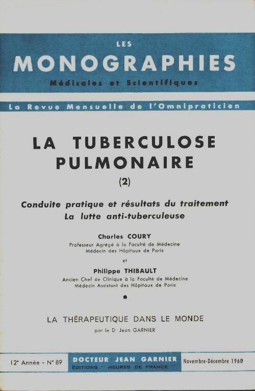 Livrenpoche : La tuberculose pulmonaire Tome II - Charles Coury - Livre