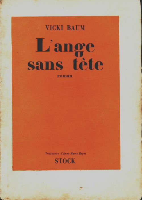 Livrenpoche : L'ange sans tête - Vicki Baum - Livre