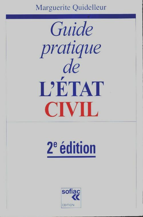 Livrenpoche : Guide pratique de l'état civil 2000 - Marguerit Quidelleur - Livre