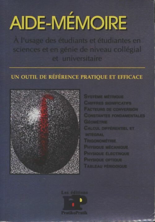 Livrenpoche : Aide mémoire à l'usage des étudiants en science et génie - Collectif - Livre