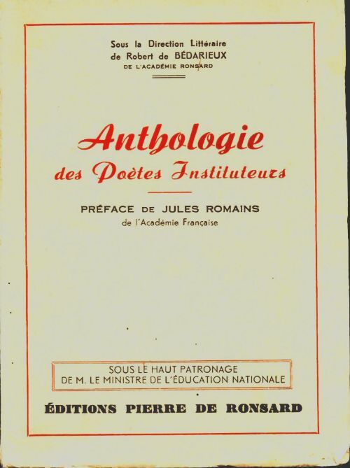 Livrenpoche : Anthologie des poètes instituteurs - Robert De Bédarieux - Livre