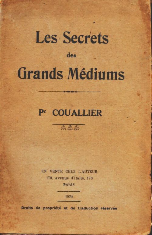 Livrenpoche : Les secrets des grands mediums - H. Couallier - Livre