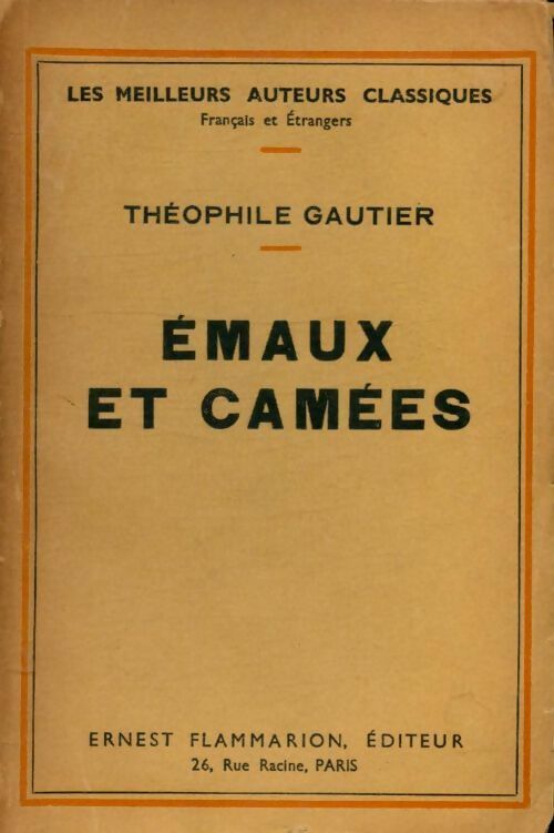 Livrenpoche : Emaux et camées - Théophile Gautier - Livre