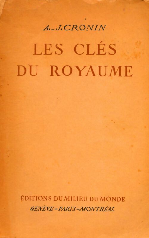 Livrenpoche : Les clés du royaume - Archibald Joseph Cronin, Germaine De Tonnac-Villeneuve - Livre