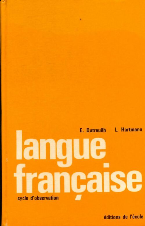 Livrenpoche : Langue française cycle d'observation - Lukas Hartmann - Livre
