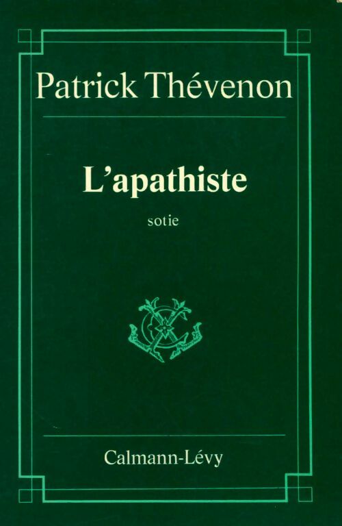 Livrenpoche : L'apathiste - Patrick Thevenon - Livre