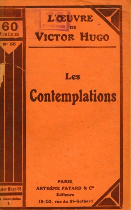 Livrenpoche : Les contemplations Tome I - Victor Hugo - Livre
