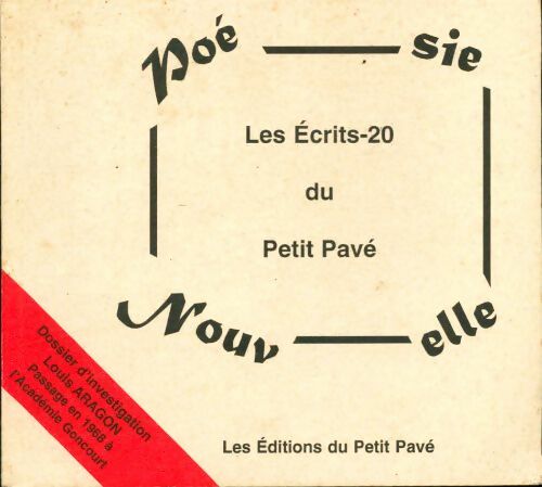 Livrenpoche : Les Ecrits-20 du Petit Pavé - Collectif - Livre