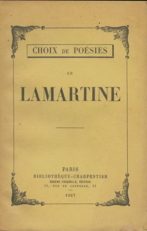 Livrenpoche : Choix de poésies - Alphonse De Lamartine - Livre