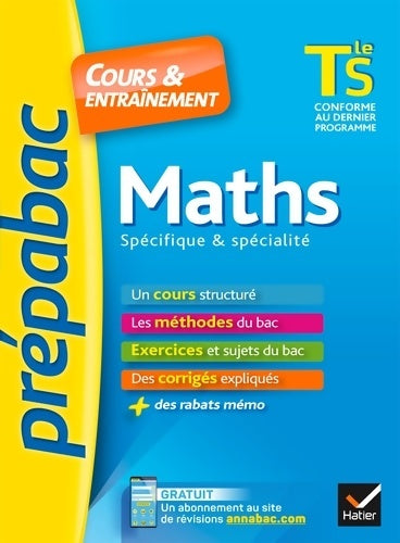 Maths Terminale S spécifique & spécialité. Cours & entraînement - Annick Meyer - Livre