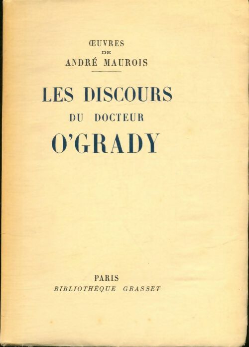 Livrenpoche : Les discours du docteur O'Grady - André Maurois - Livre