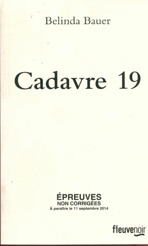 Livrenpoche : Cadavre 19 - Belinda Bauer - Livre