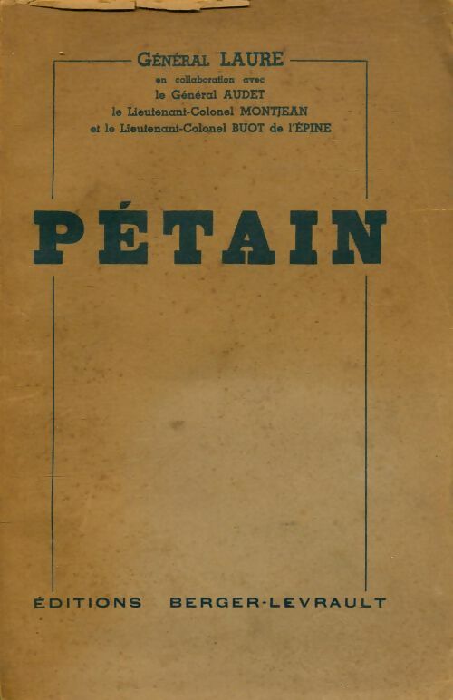 Livrenpoche : Pétain  - Général Laure - Livre