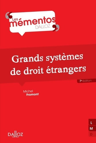 Livrenpoche : Grands systèmes de droit étrangers - Michel Fromont - Livre