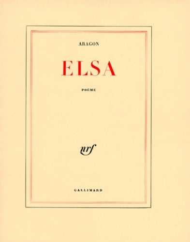 Livrenpoche : Elsa - Louis Aragon - Livre