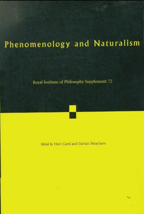 Livrenpoche : Phenomenology and naturalism - Havi Carel - Livre