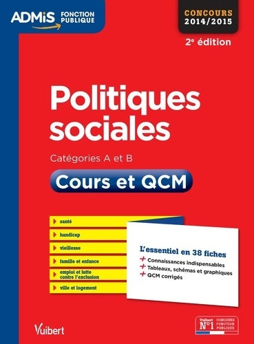Livrenpoche : Politiques sociales. Cours et QCM concours 2014-2015 - Christelle Jamot-Robert - Livre