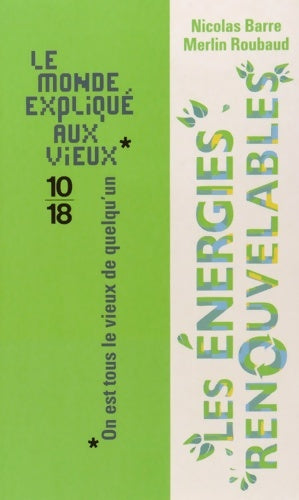 Livrenpoche : Les énergies renouvelables - Nicolas Barré - Livre