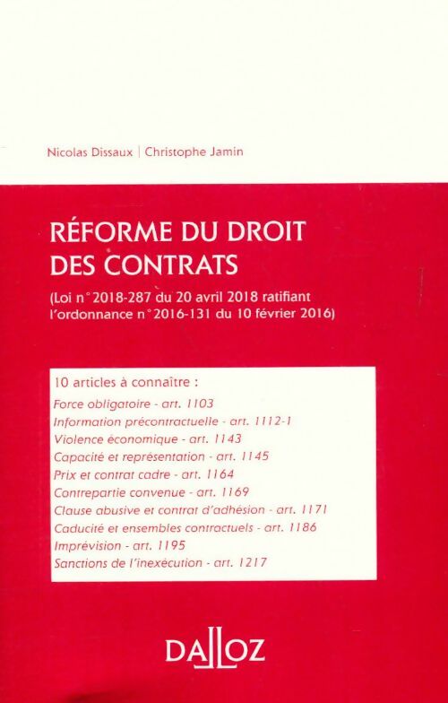 Livrenpoche : Réforme du droit des contrats - Collectif - Livre