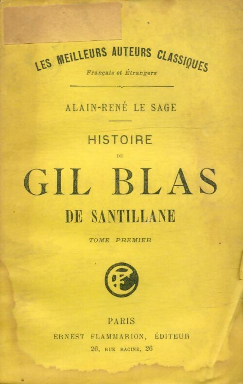 Livrenpoche : Histoire de Gil Blas de Santillane Tome I - Alain René Lesage - Livre