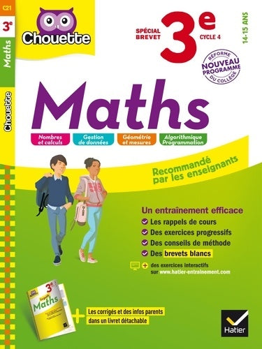 Livrenpoche : Maths 3e spécial brevet. Cahier d'entraînement et de révision - Gérard Bonnefond - Livre