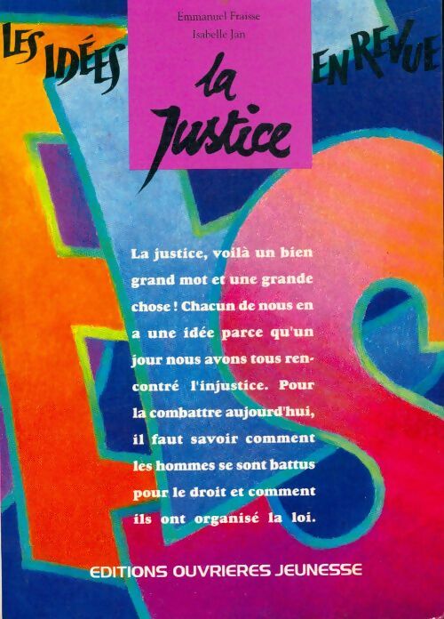 Livrenpoche : La justice - Isabelle Emmanuel; Jan - Livre