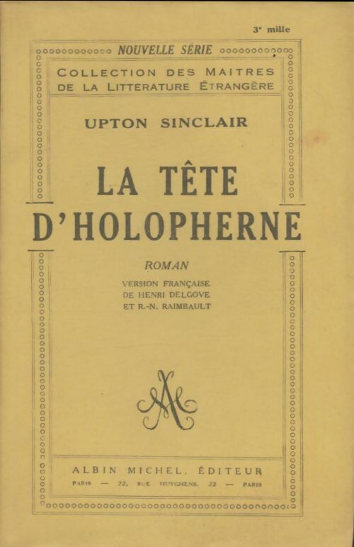 Livrenpoche : La tête d'Holopherne - Upton Sinclair - Livre