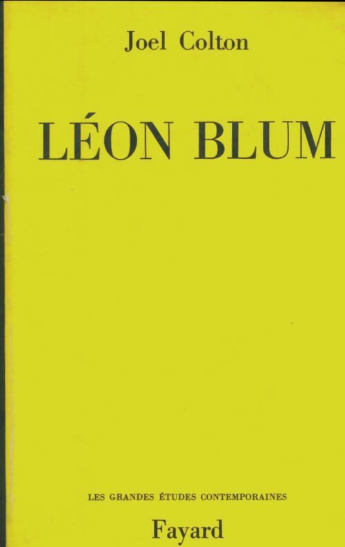 Livrenpoche : Léon Blum - Joël Colton - Livre